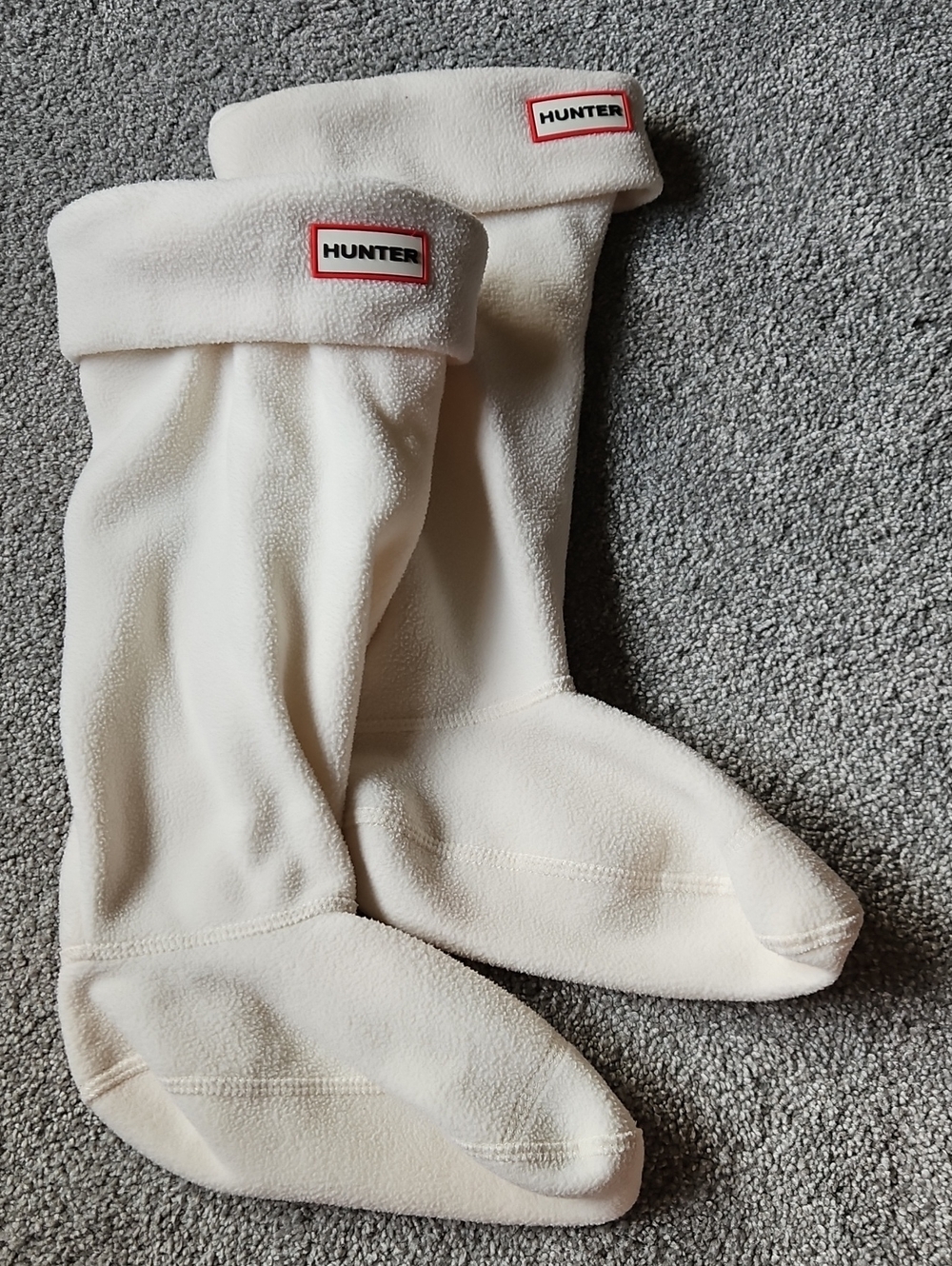 Hunter Cream Fleece Boot Sock Liners